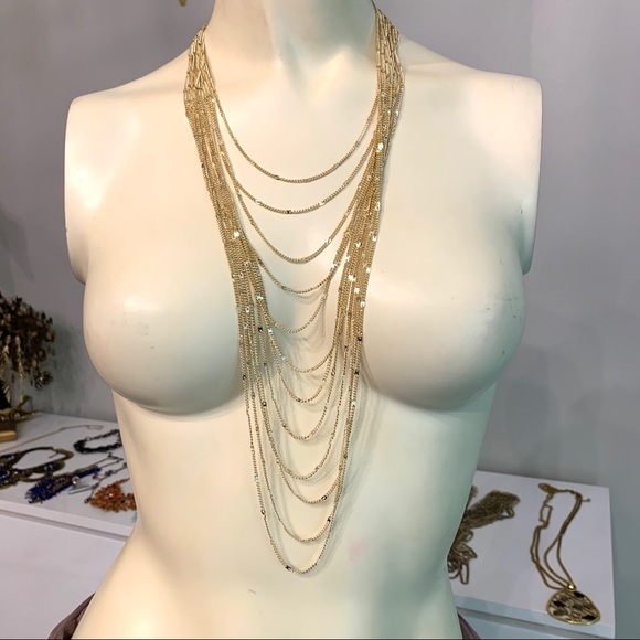 *SOLD* Savvy Cie 18K gold plated multistrand - Picture 2 of 7